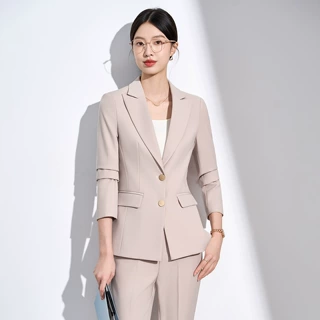 春秋新款气质酒店银行物业面试职业正装工作服西服西装套装女外套
