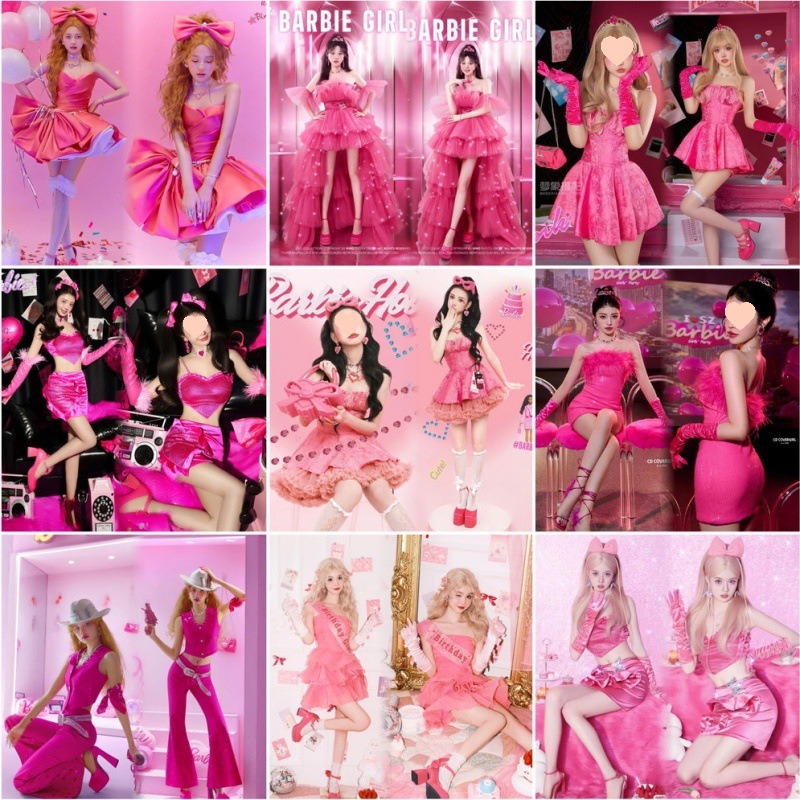 Photo Studio New New Year Barbie Hot Girl Photo Clothing Dopamine Girl Birthday Party Photography Nightclub Performance Clothing