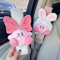 カービィ シートベルト ショルダーカバー かわいい ピンク ガーリー ハート カーインテリア アクセサリー ガールズカーグッズ