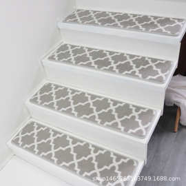 简约轻奢木质楼梯踏步垫 免胶自粘定制外贸出口纯色大理石楼梯垫