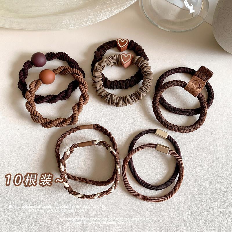 Simple elegante diadema alta banda de goma elástica duradera para el cabello de las niñas cuerda de lazo alta Cola de Caballo banda para el cabello cubierta de cuero tocado