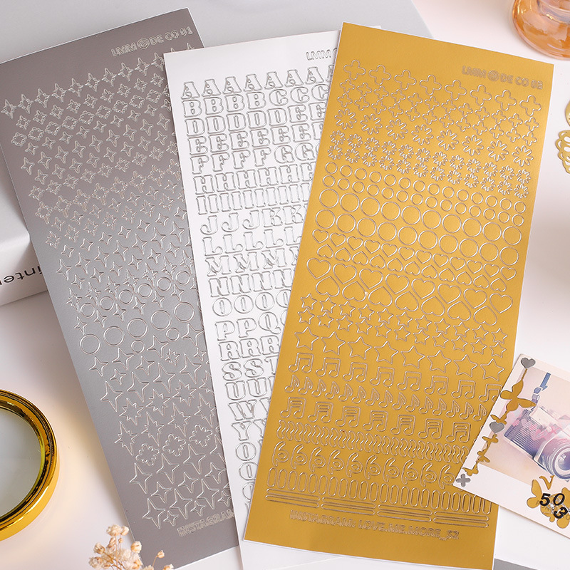 Bronzing silver alphanumeric stickers gold and silver edge special-shaped symbols goo card material stickers diy hand account bronzing letters Bronzing silver alphanumeric stickers gold and silver edge special-shaped symbols goo card material stickers diy hand account bronzing letters