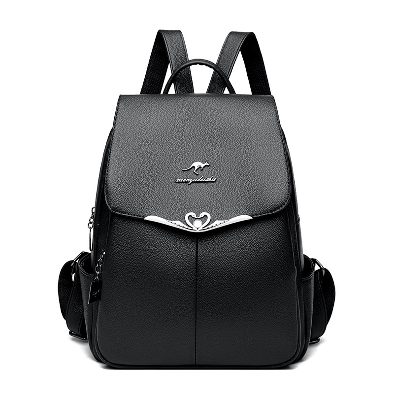 Mochila de cuero suave de venta transfronteriza para mujeres nueva estilo coreano simple versátil mochila de gran capacidad mochila de estudiantes bolsa de viaje