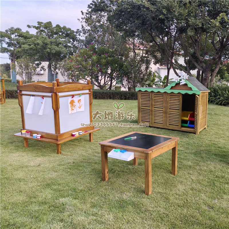 Children's Outdoor Art Design Area Art Painting Table Multifunctional Combination Easel Drawing Board Kindergarten Fun Graffiti Tunnel