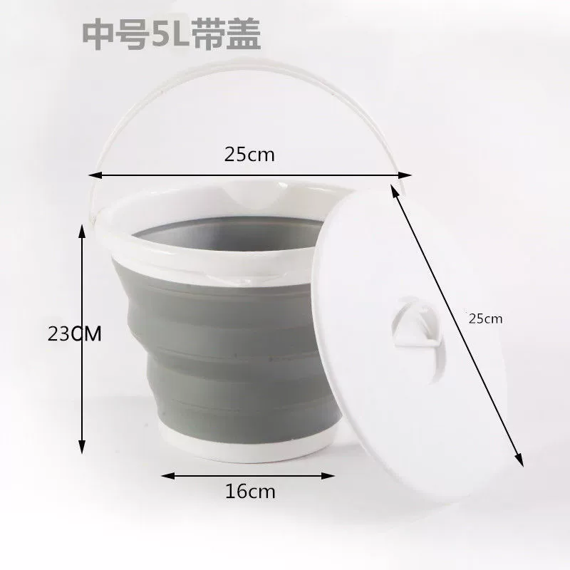Foldable handheld universal bucket for traveling