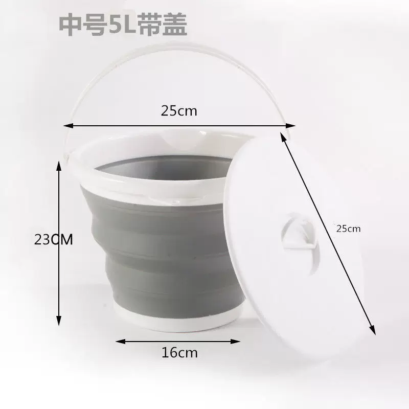 Foldable handheld universal bucket for traveling