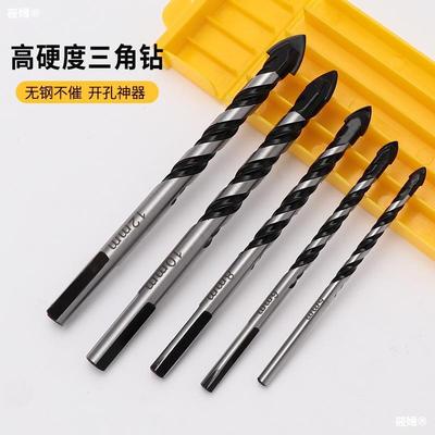 ceramic tile bit Dedicated black Triangle Drill 6mm ceramic tile concrete Wall Punch holes Spiral Twist bit suit