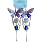 Purple earrings, long fashionable crystal from pearl with tassels, light luxury style