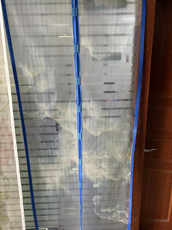 Anti-mosquito Door Curtain Large Size Diamond Mesh Screen Door Screen Curtain Velcro Self-adhesive Home Punch-free Bedroom Window Screen Mute