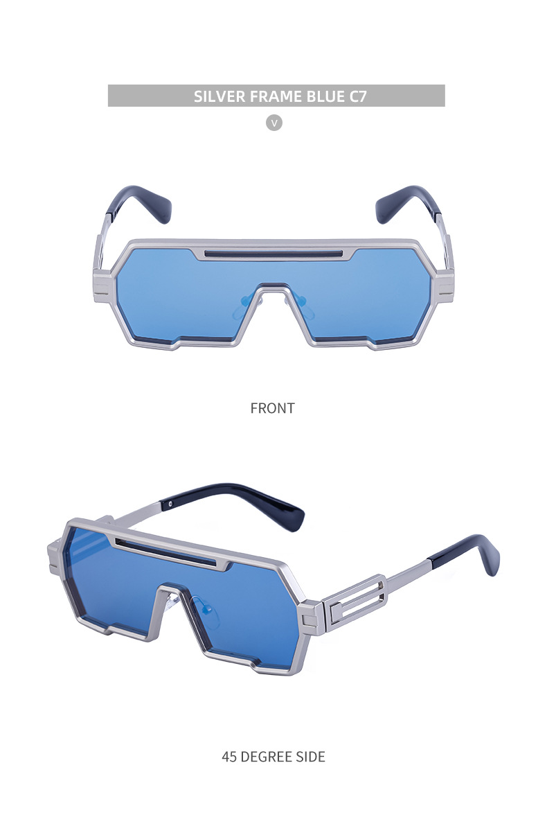Steampunk One Piece Irregular Sunglasses For Men And Women_voghion.com