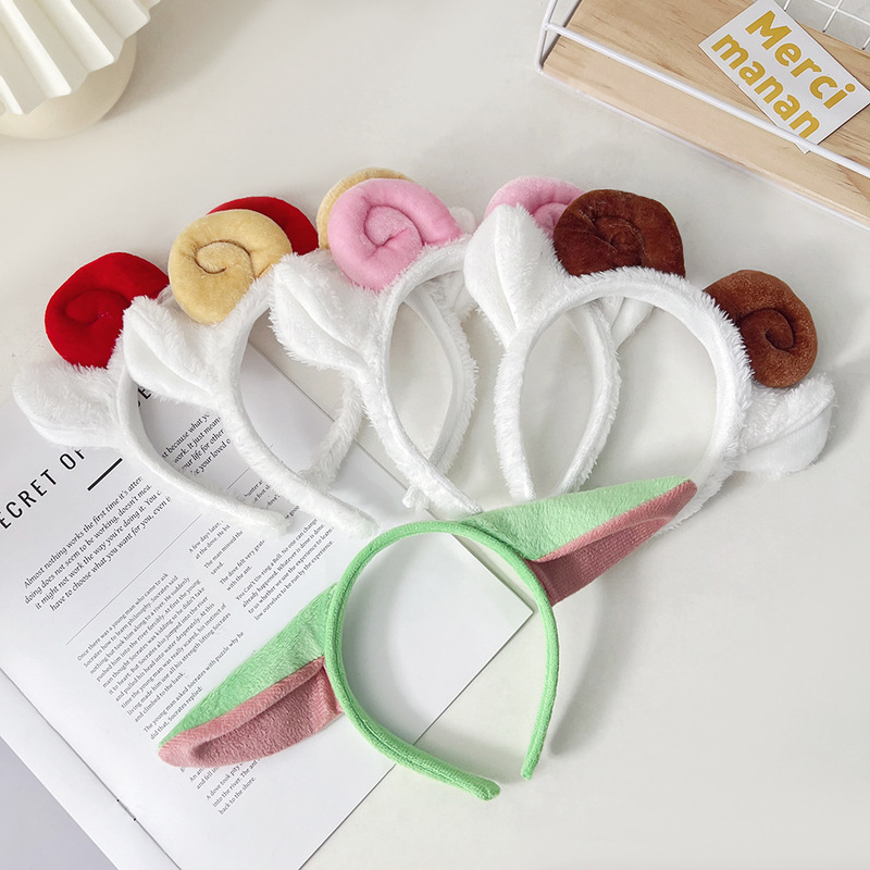 Cute Sheep Ear Hair Band Korean Style Girl Heart Wash Hair Band Wash Face Pressing Hair Card Selling Cute Headdress Hair Accessories Cute Sheep Ear Hair Band Korean Style Girl Heart Wash Hair Band Wash Face Pressing Hair Card Selling Cute Headdress Hair Accessories