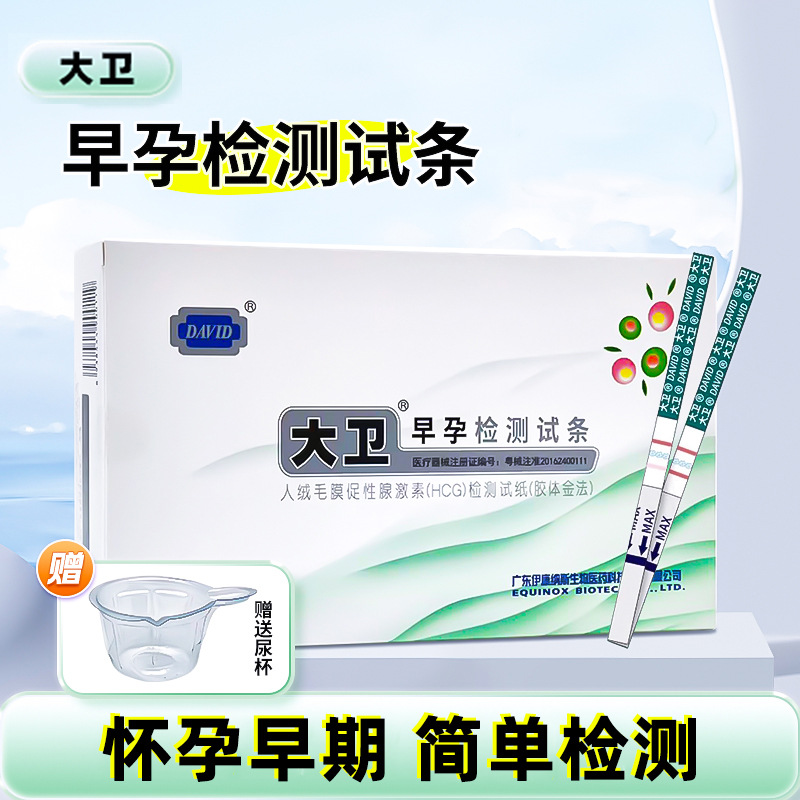 DAVID大卫 早早孕（HCG）检测试条人绒毛膜促性腺激素1条/袋X10袋