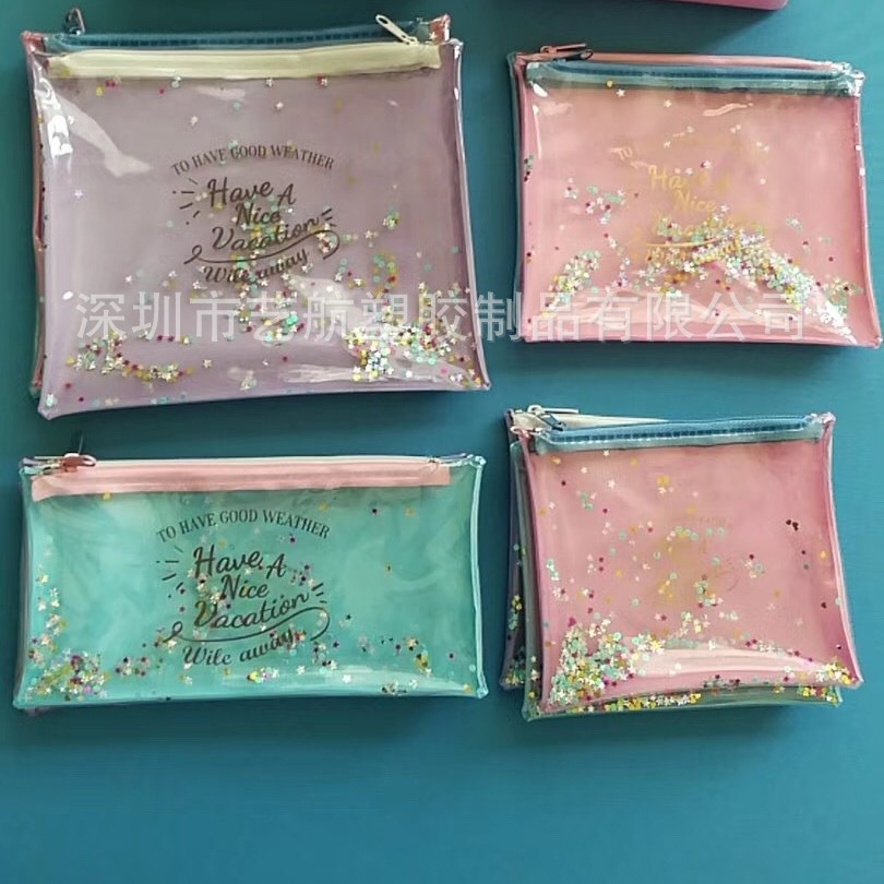 热压PVC胶袋时尚花色系列PVC化妆袋 防水耐磨PVC化妆包 出口日本