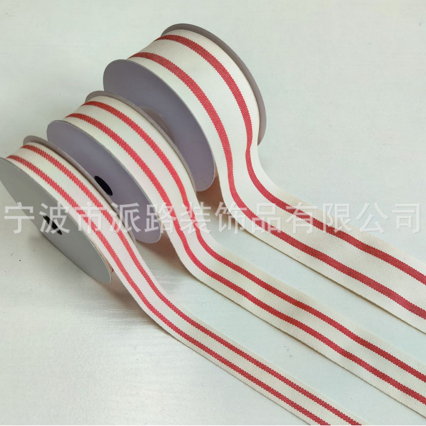 新款色织条纹棉带 红白红黑蓝绿双色装饰带 礼品工艺品包装丝带