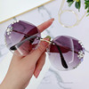 Sunglasses, crystal, glasses solar-powered, sun protection cream, new collection, Korean style, UF-protection