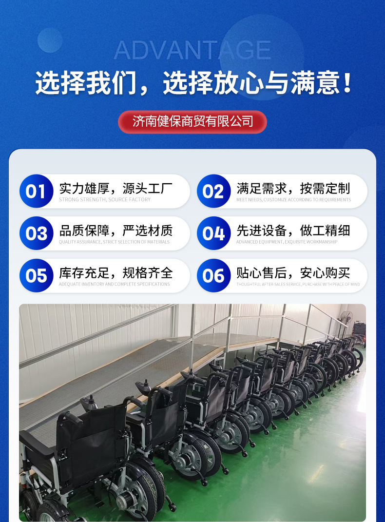 Manufacturer Wholesale Reclining Electric Wheelchair for the Elderly, Intelligent Fully Automatic Disabled High Backrest Foldable Mobility Wheelchair