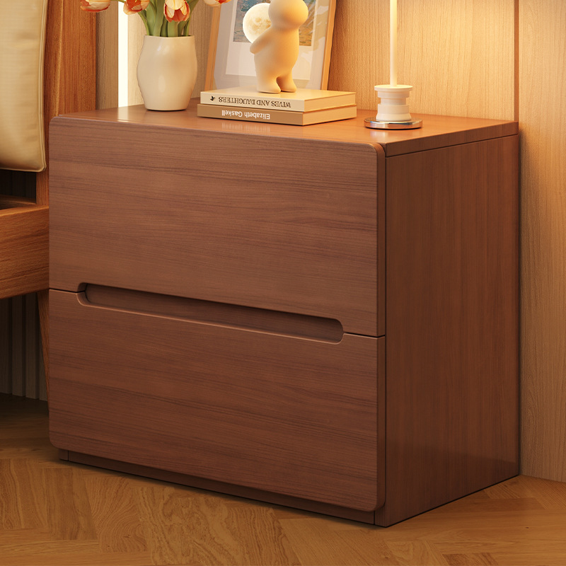 Solid Wood Core Bedside Table Bedroom Simple Modern Small Bedside Cabinet Storage Rack Simple Narrow Cabinet Storage Cabinet