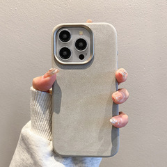 iPhone17promax 携帯電話ケースに適したフランネルマイクロファイバーパターン磁気 Apple 16 落下防止保護カバー