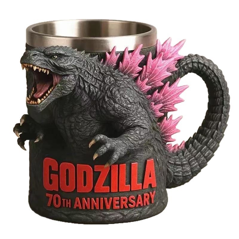 Cross-border Godzilla 70th Anniversary 3Dmug Godzilla 70th Anniversary Resin Cups