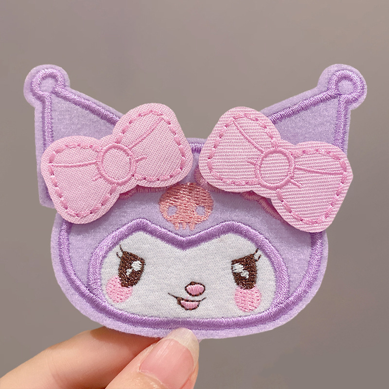 Lindo KT gato lazo Velcro artefacto de acabado de cabello roto que no lastima la parte posterior de la cabeza de la niña flequillo accesorios para el cabello