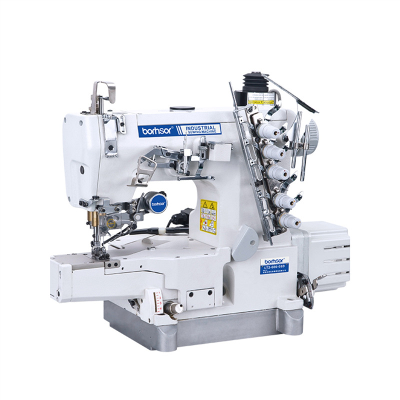 全新600小方头电脑绷缝自动剪线三针五线直驱坎车冚车工业缝纫机