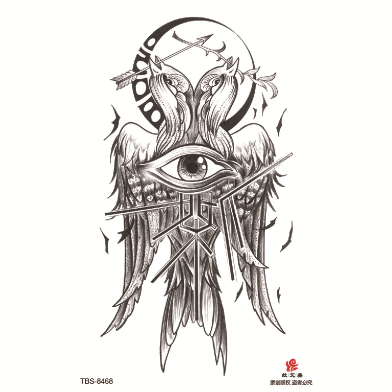 Pegatinas de tatuaje impermeables de brazo completo pequeño, símbolo de tótem, pegatinas de brazo pequeño, conjunto de ensamblaje al por mayor, suministro transfronterizo