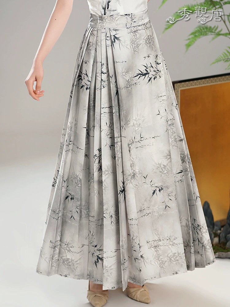 Show Guozhu Tang 2024 летняя одежда новый Hanfu повседневная юбка бюст женская новая китайская мода улучшенная юбка с конским лицом