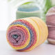 Snowball Rainbow 5-Strand Cake Ball Wool DIY Hand-Knitted Doll Pillow Blanket Bag Scarf Milk Cotton Thread