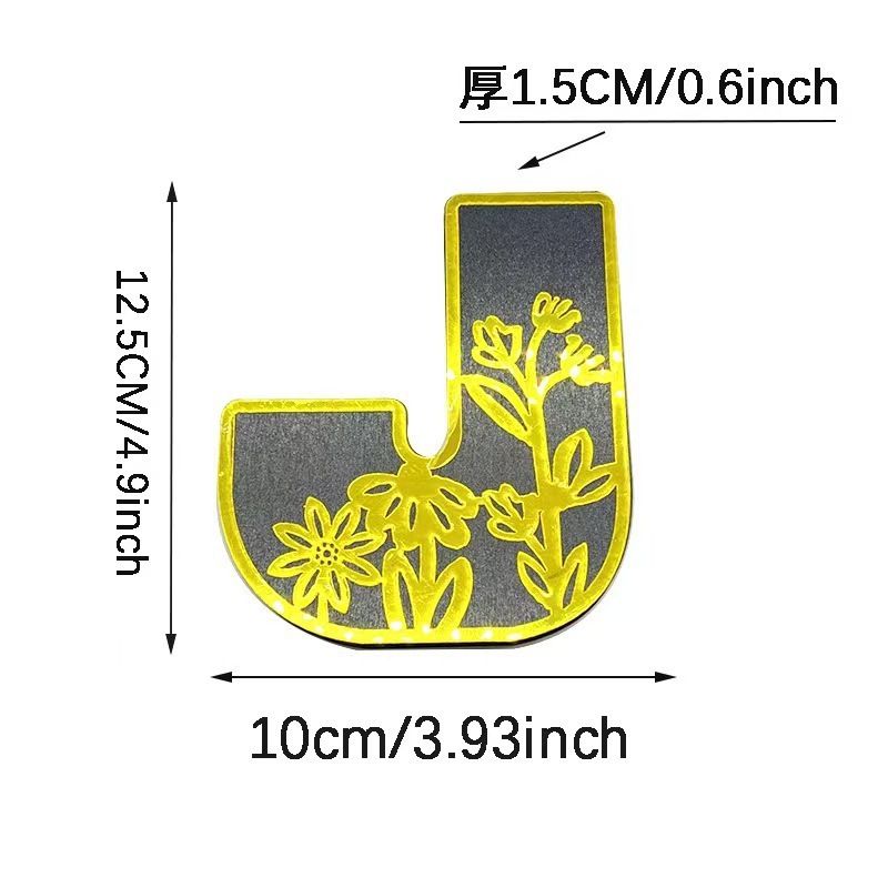 クロスボーダー彫刻アルファベット木製装飾置物花柄デザイン家庭用工芸品置物感|undefined
