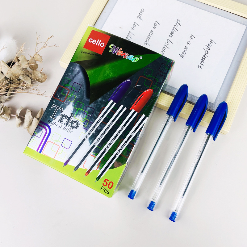 Pluma de plástico simple 1.0MM lápiz de bola varilla transparente intercambiable núcleo de lápiz de bola para niños estudiantes image 8