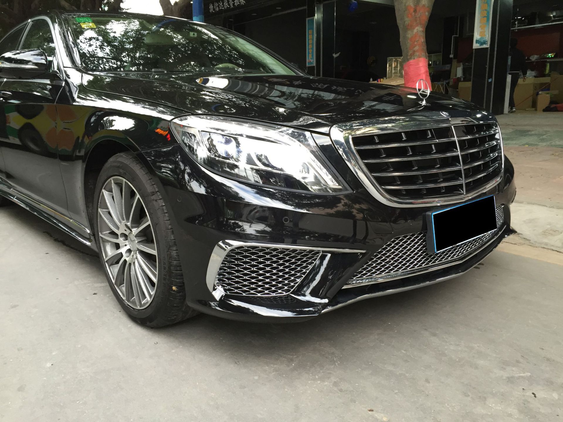 Suitable for Mercedes-Benz S-Class 14-17 Models W222 Early-Stage Modification S65/S63Amg Front and Rear Bumpers Upgrade to Large Body Kit