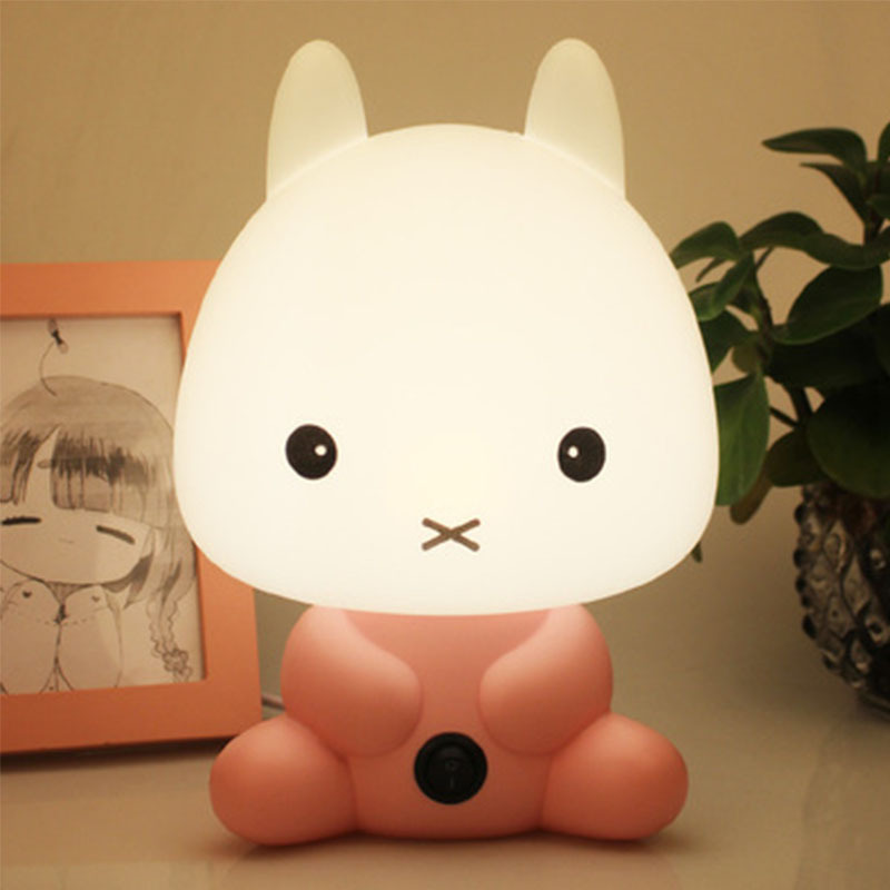 Lámpara de escritorio roja en línea dibujos animados creativos lindos ahorro de energía lámpara de escritorio regalo panda dormitorio enchufable cabezal de cama lámpara de noche