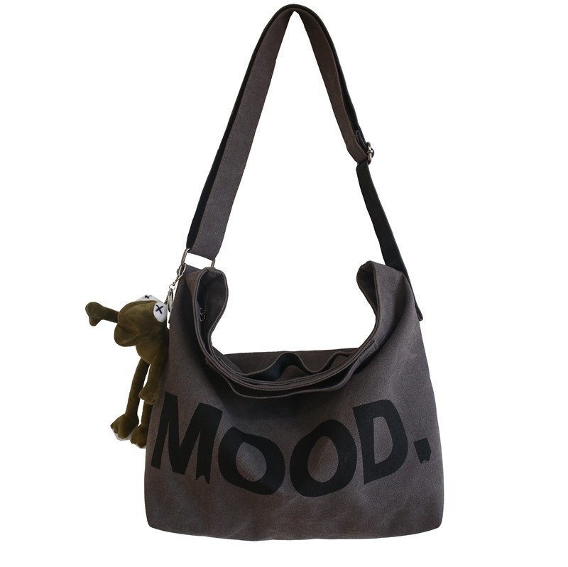 Canvas bag large capacity female ins style fashion Korean style slung bag female 2022 new trend shoulder bag wholesale