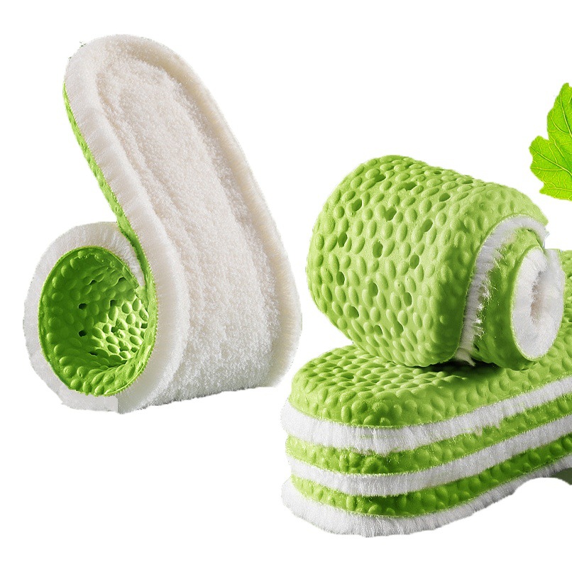 Huella youpin nueva sensación caída de ajenjo plantilla forrada de vellón e-commerce entrega de una pieza cálido espesado transpirable absorbente de sudor