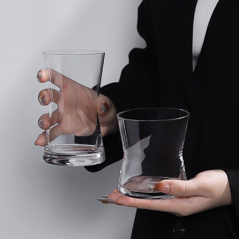 Taza de jugo personalizada moderna y creativa, taza de soda de vidrio, taza de limón, taza de café latte americana