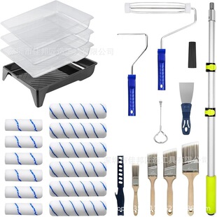 Paint Roller Kit4/9Ӣ������LͲˢ���b�컨�堝�ڷ���������Ʒ