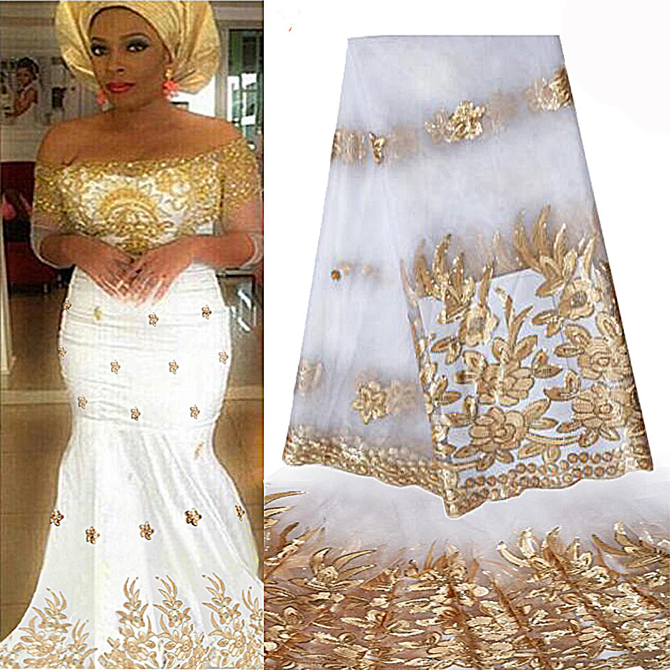 Latest African sequin Lace Fabric Africa...