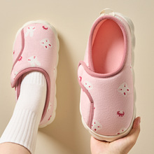 月子鞋产后秋冬季家居孕产妇防滑外穿厚底9月10月包跟抗菌棉拖鞋