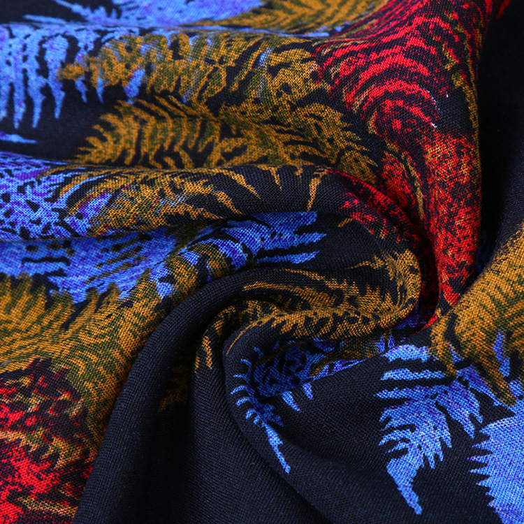 Fábrica de Shaoxing impresión digital floral viscose rayon Challis tela