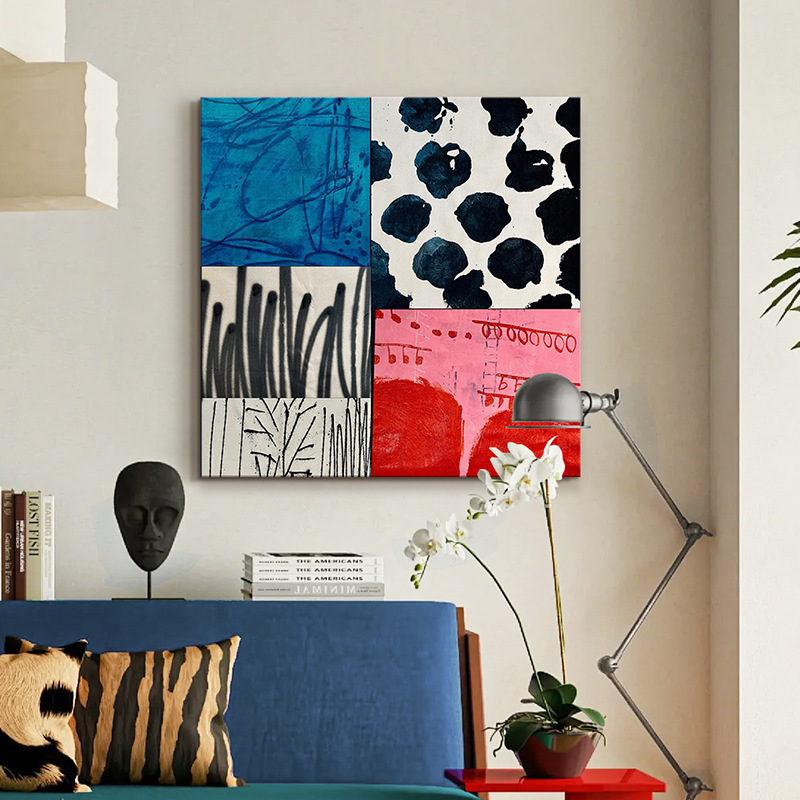 Middle Ancient Bauhaus Style Hanging Painting Sideboard Niche Art Decorative Painting Advanced Sense Coffee Corner Abstract Wall Mural Middle Ancient Bauhaus Style Hanging Painting Sideboard Niche Art Decorative Painting Advanced Sense Coffee Corner Abstract Wall Mural