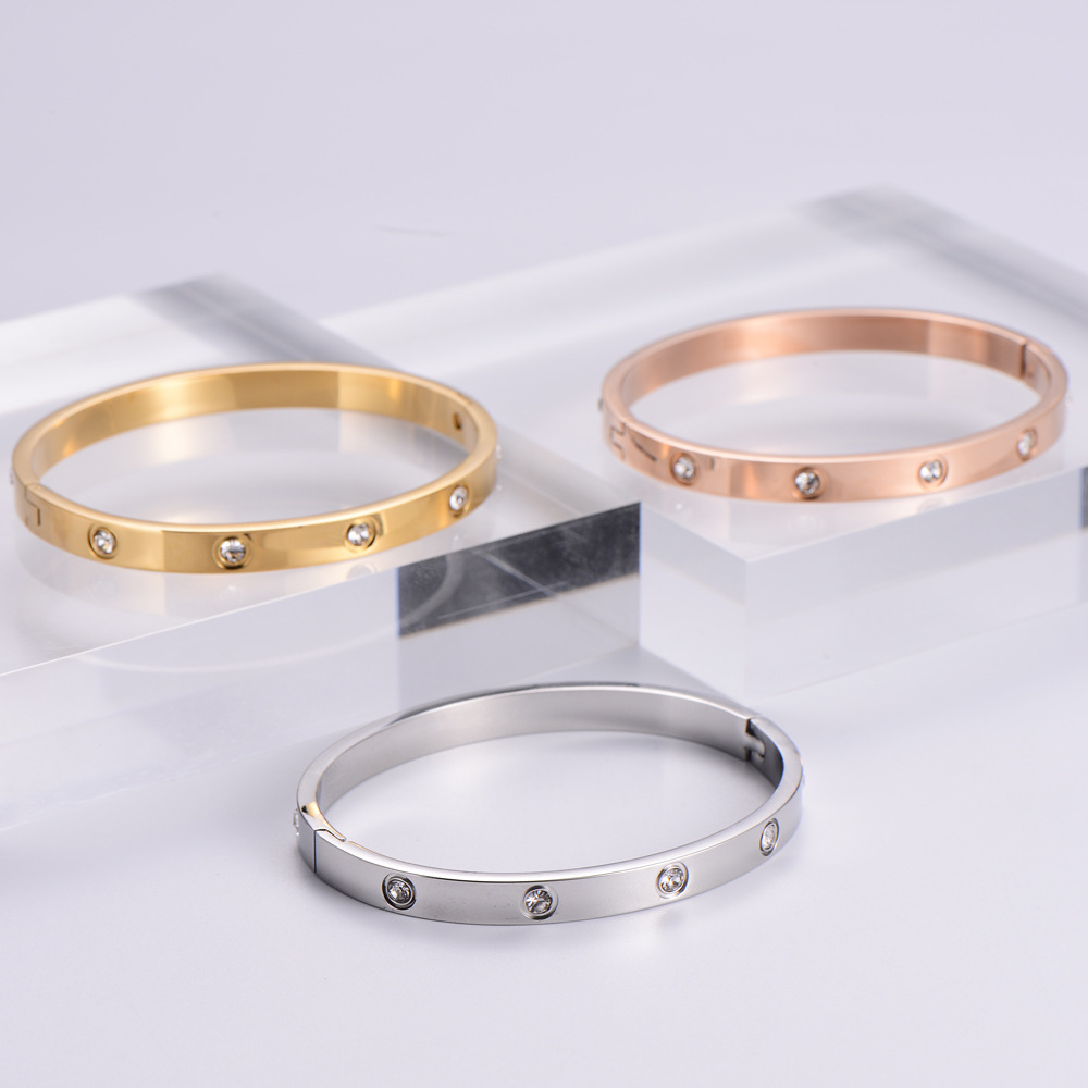 bracelet acier inoxydable or ouverture ne se dcolore pas simple bijoux fantaisie tendancepicture1