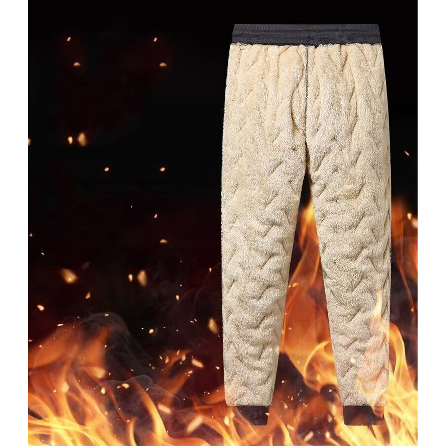 Explosiones transfronterizas de tamaño europeo pantalones de algodón de cordero de cachemira de tamaño grande para hombres otoño y invierno más pantalones de cachemira a prueba de viento fábrica de pantalones calientes al por mayor