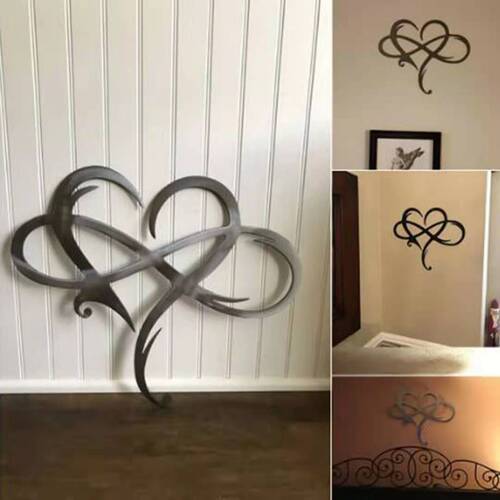 Eternal Love Infinity Heart Iron Decorative Indoor Hanging Metal Wall Decor Cross-border New Product