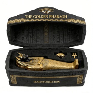 �羳The Golden Pharaoh Anubis Sarcophagus��Ŭ��˹ʯ�ה[��