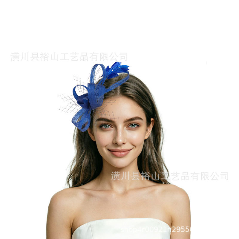 Amazon Mesh Feather Hair Accessory Top Hat Headband Bridal Mini Top Hat Tea Party Holiday Ball Ladies Costume