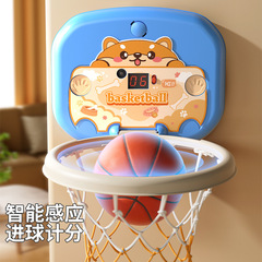 子供用バスケットボールフレーム屋内シューティングスコアハンギングベビーバスケットボールスタンド男の子と女の子用インタラクティブバスケットボールおもちゃ家庭用