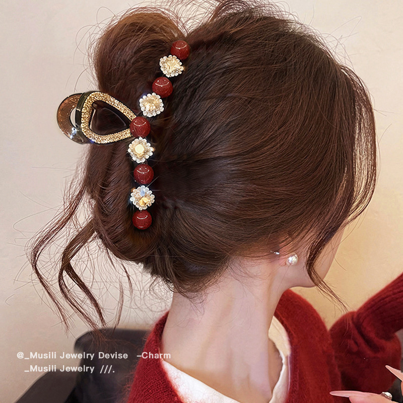 24_蝴蝶结水钻抓夹-11cm