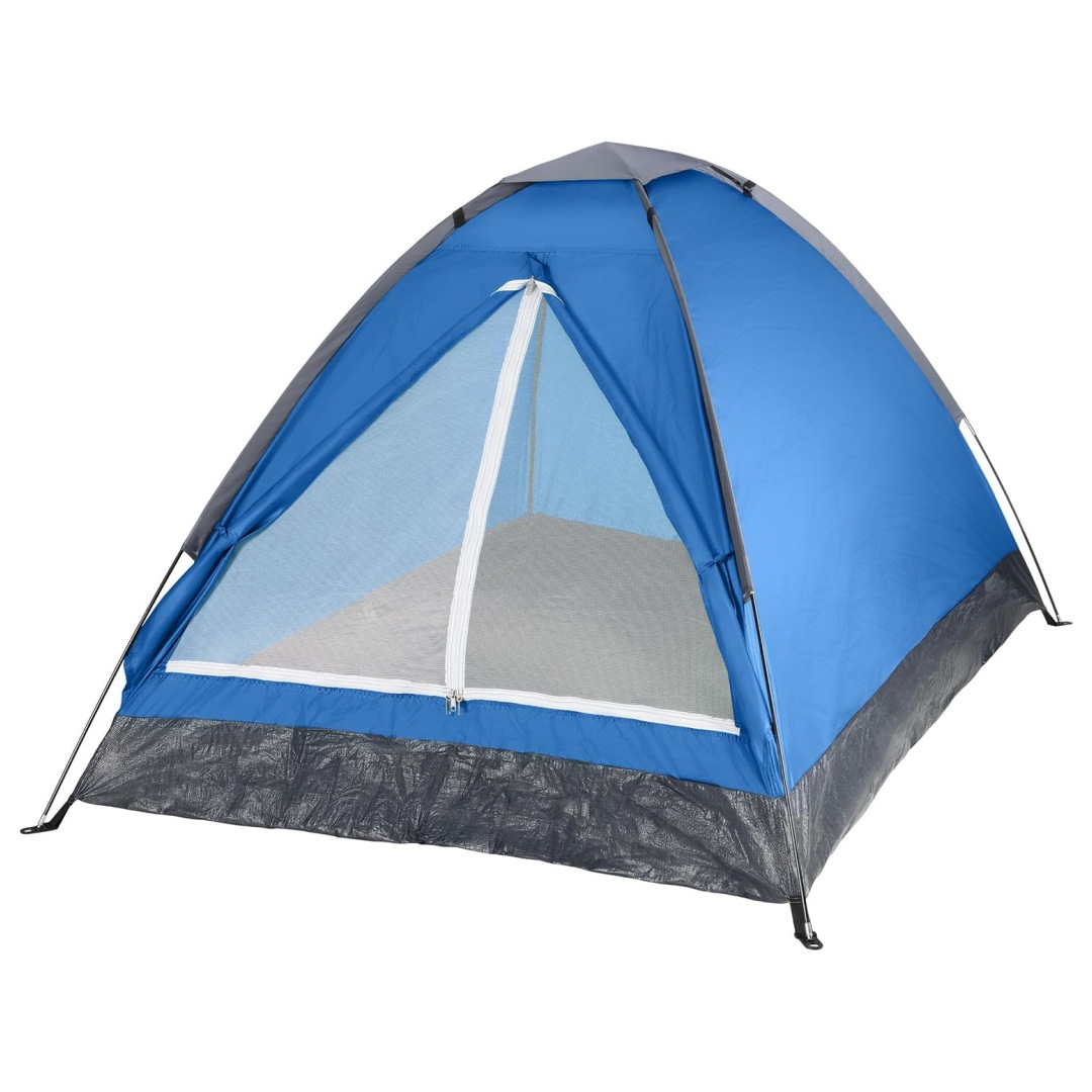 Carpa de exterior transfronteriza de Amazon para picnics, ocio, viajes en RV, camping, con postes de soporte, protección solar para dos personas.