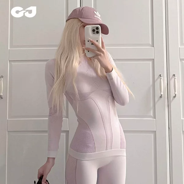 Winter Ski Quick-Drying Clothing for Women Outdoor Sports Cycling Breathable Sweat-Wicking Seamless Bottoming Compression Thermal Intimates Set