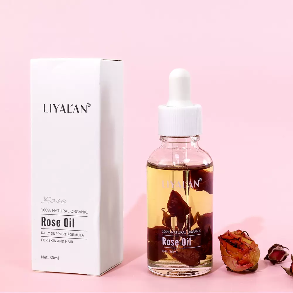跨境玫瑰花瓣精油30ml美容身体按摩SPA复方精油蔷薇花护肤精华油
